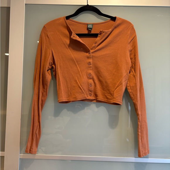 Wild Fable Burnt Orange Button-Down Shirt - Picture 2 of 4